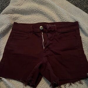 American Eagle Outfitters Women's Burgundy Shorts
